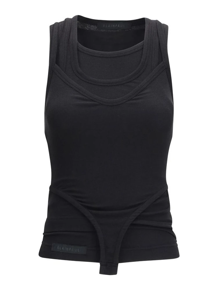 Black Lyocell Tank Tops