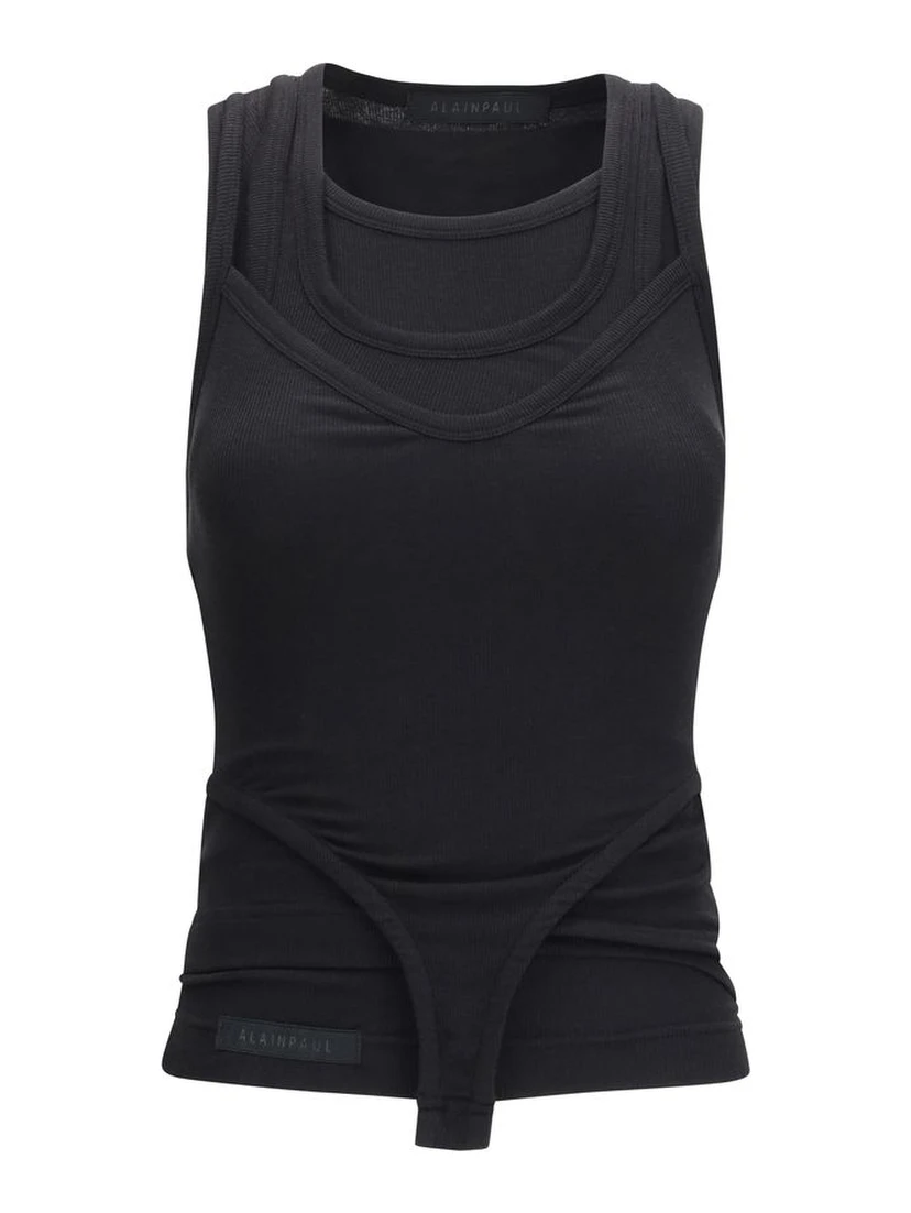 Black Lyocell Tank Tops