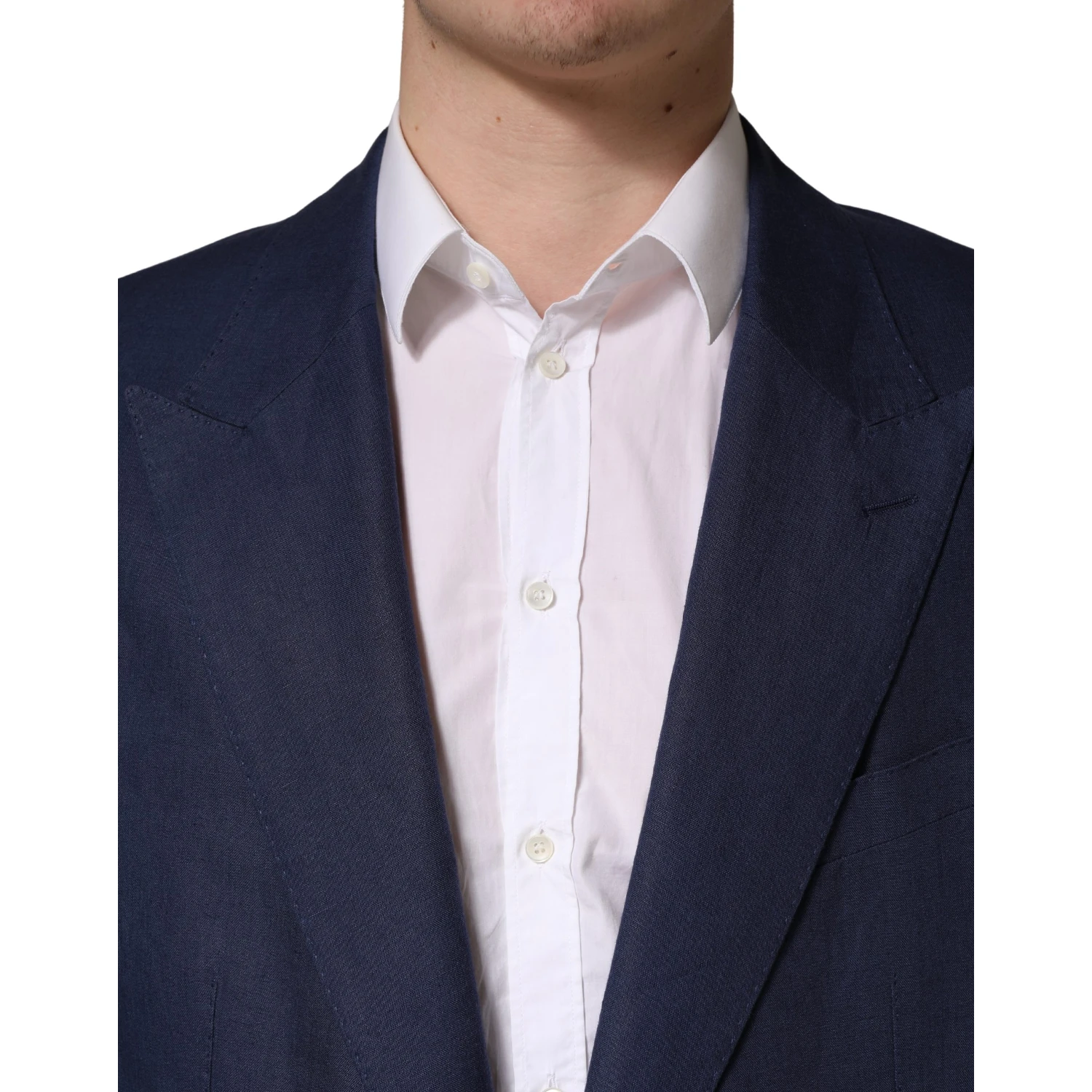 Blue Single Breasted 2 Button Suit Jacket