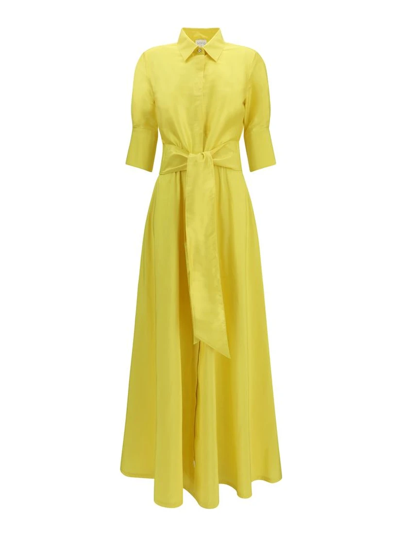 Bicolor Polyester Casual Dress