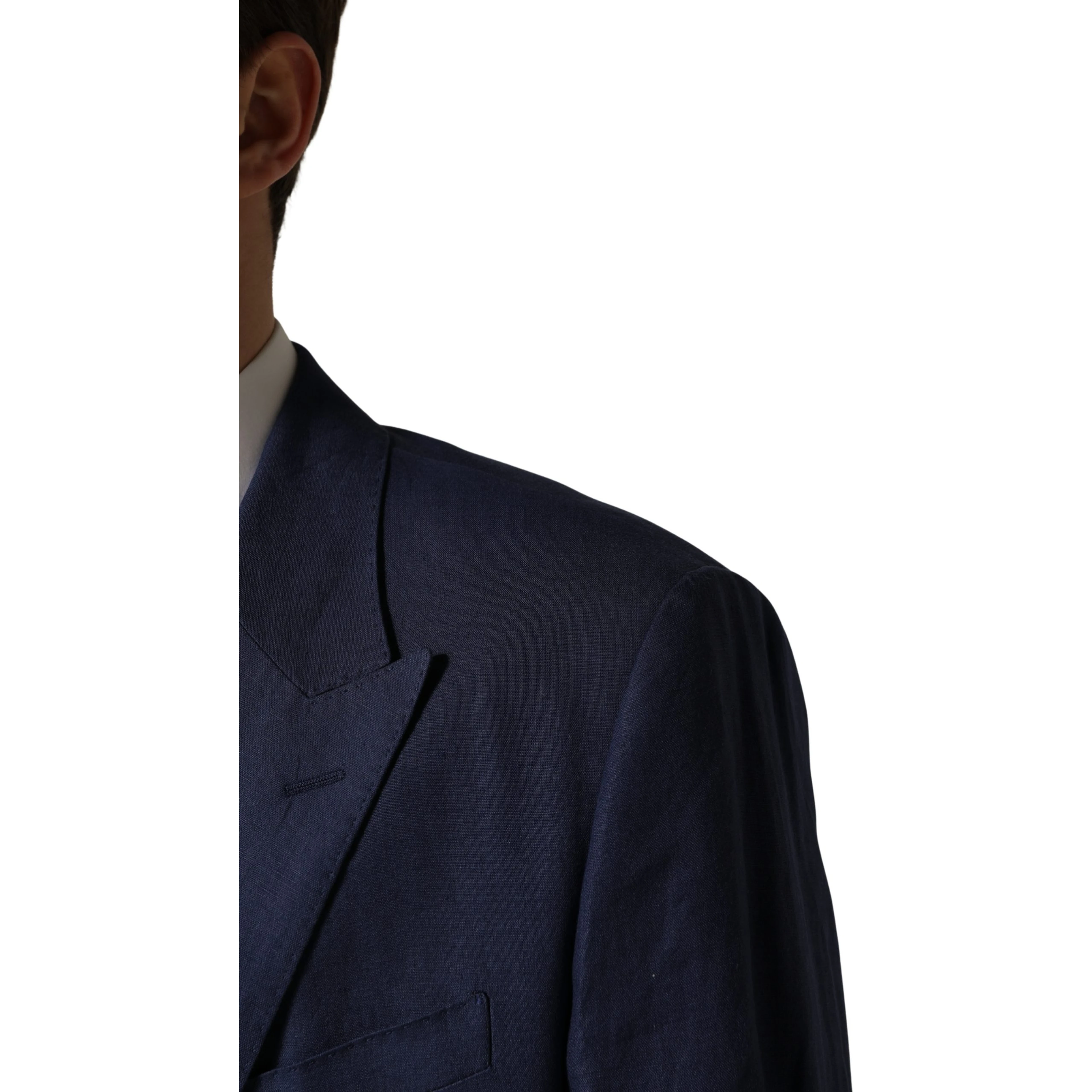 Blue Single Breasted 2 Button Suit Jacket