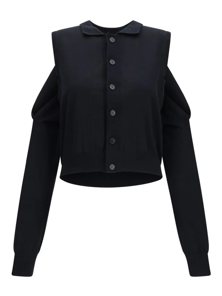 Black Cotton Cardigan