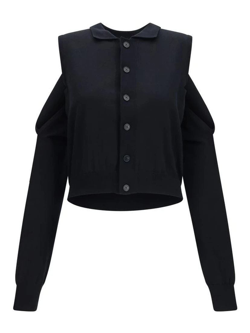Black Cotton Cardigan
