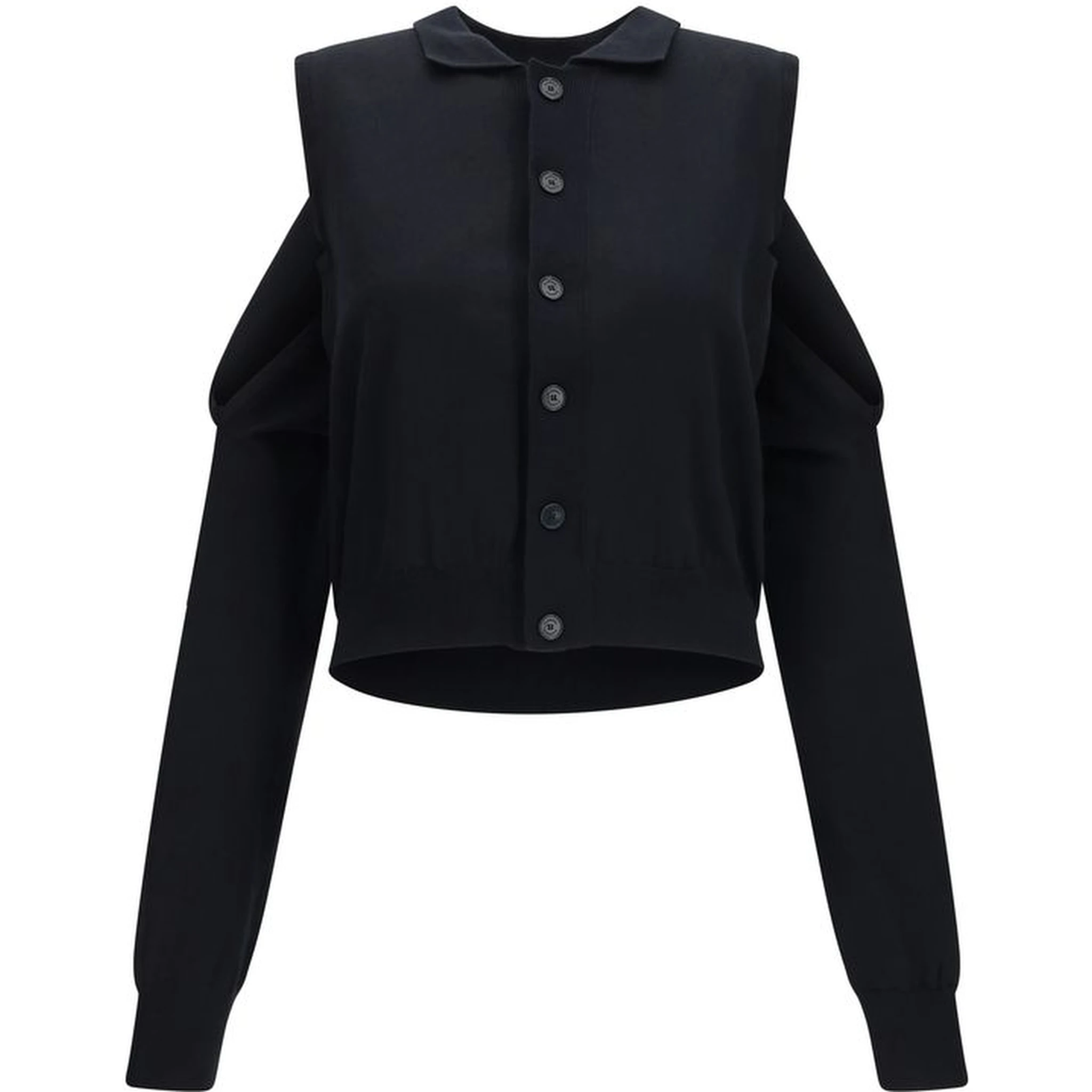 Black Cotton Cardigan