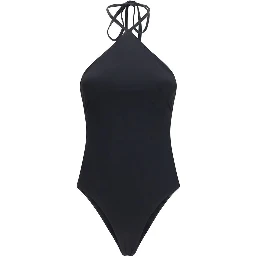 Black Polyamide One-Piece Swimsuit