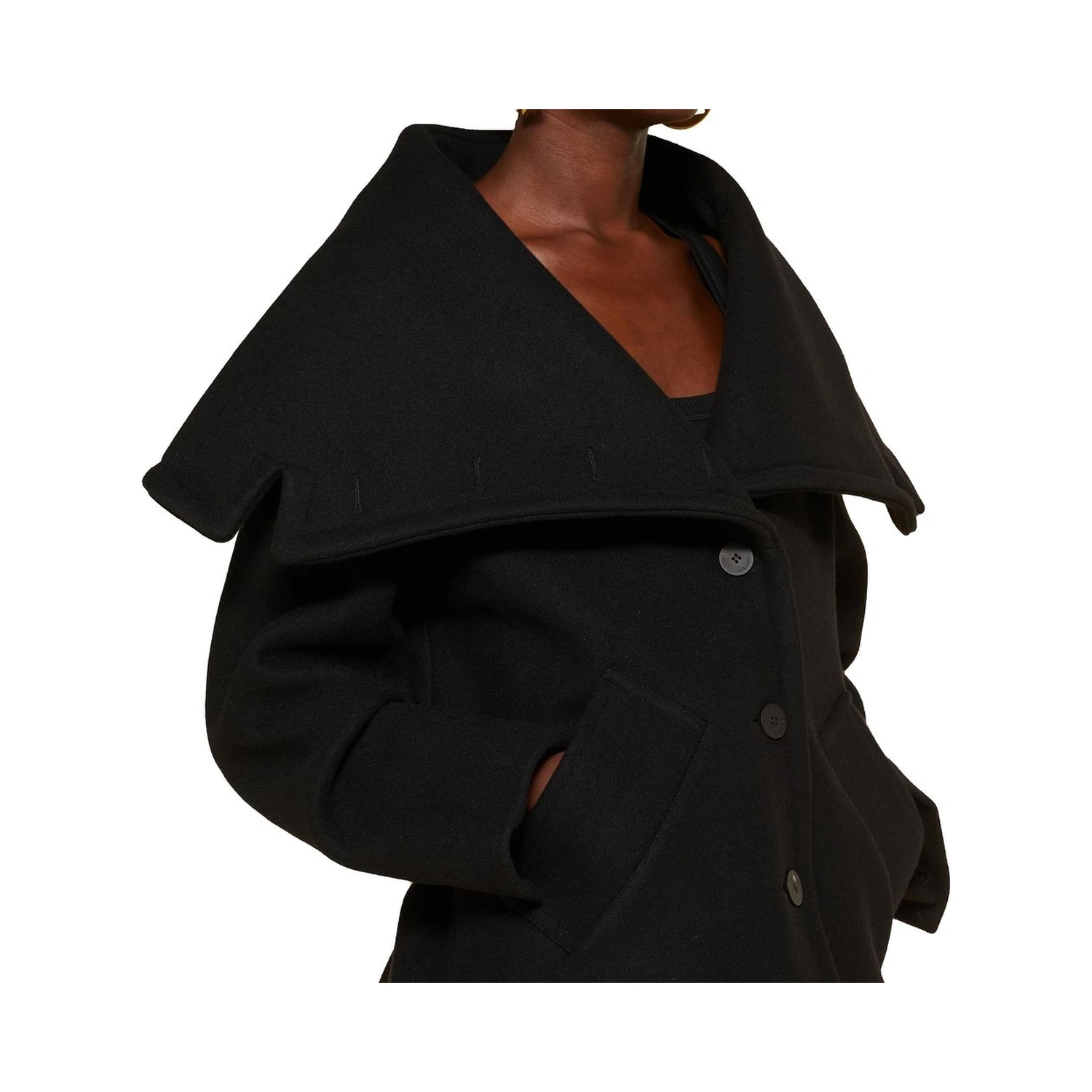 Black Virgin Wool Clothing