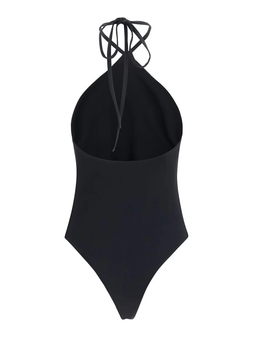Black Polyamide One-Piece Swimsuit