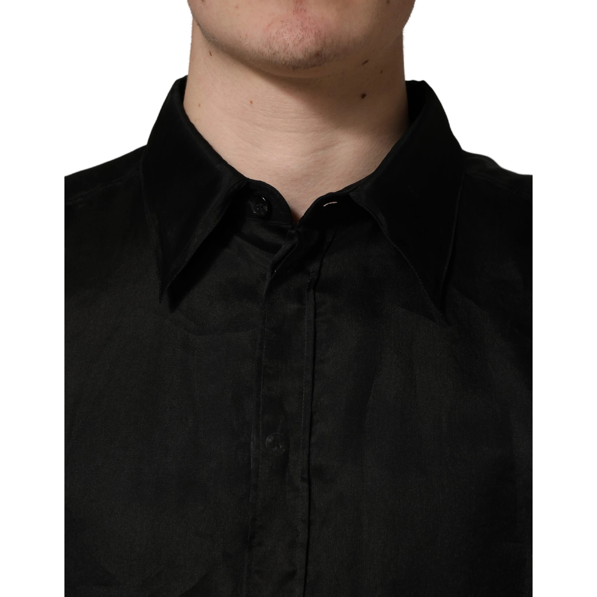Black Ruffle Detail Semi Sheer Shirt Jacket
