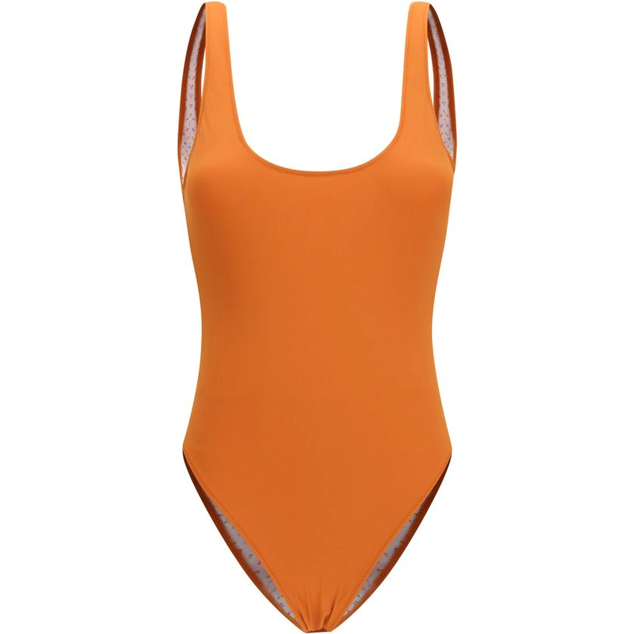 Orange Polyamide One-Piece Swimsuit