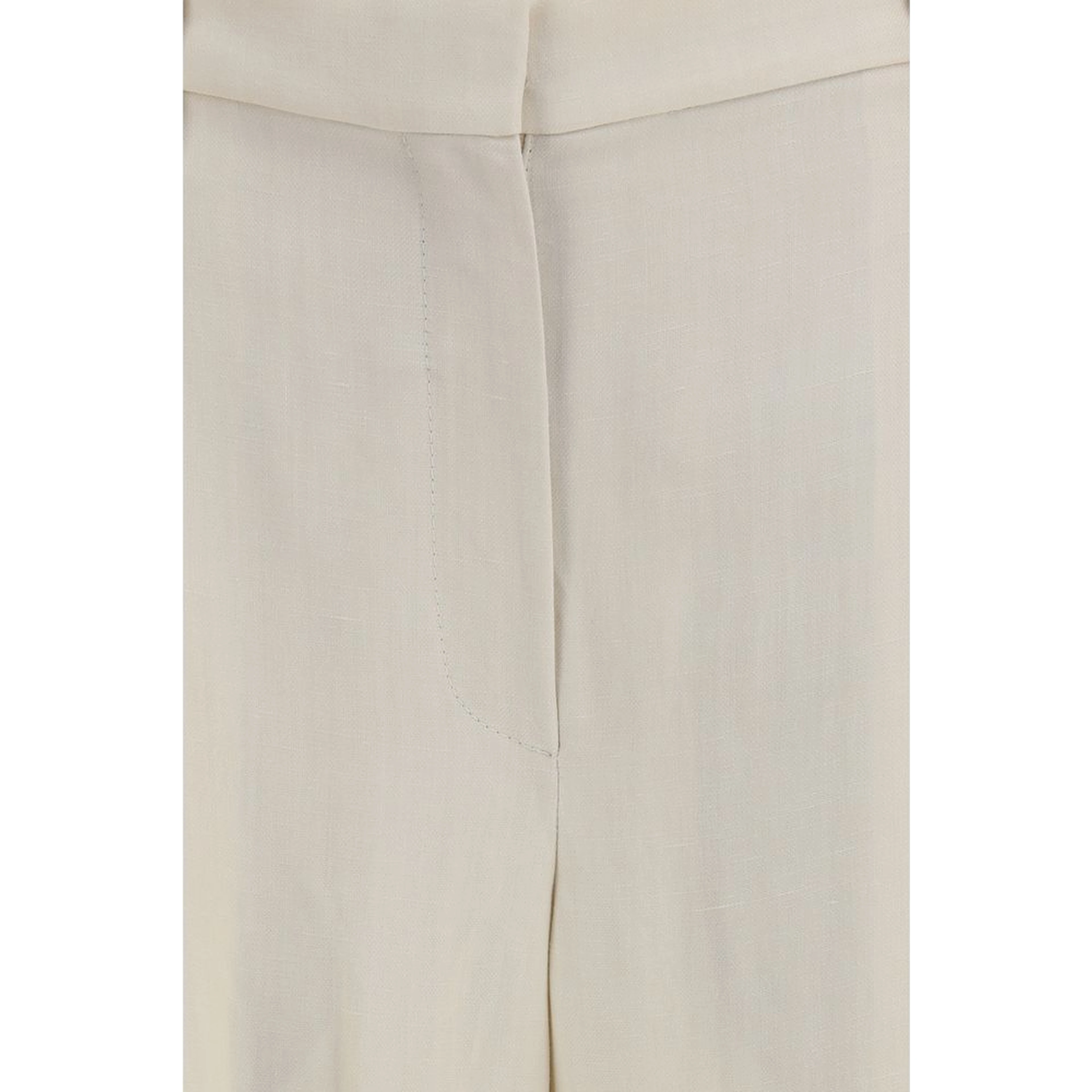 Beige Viscose Casual Pants
