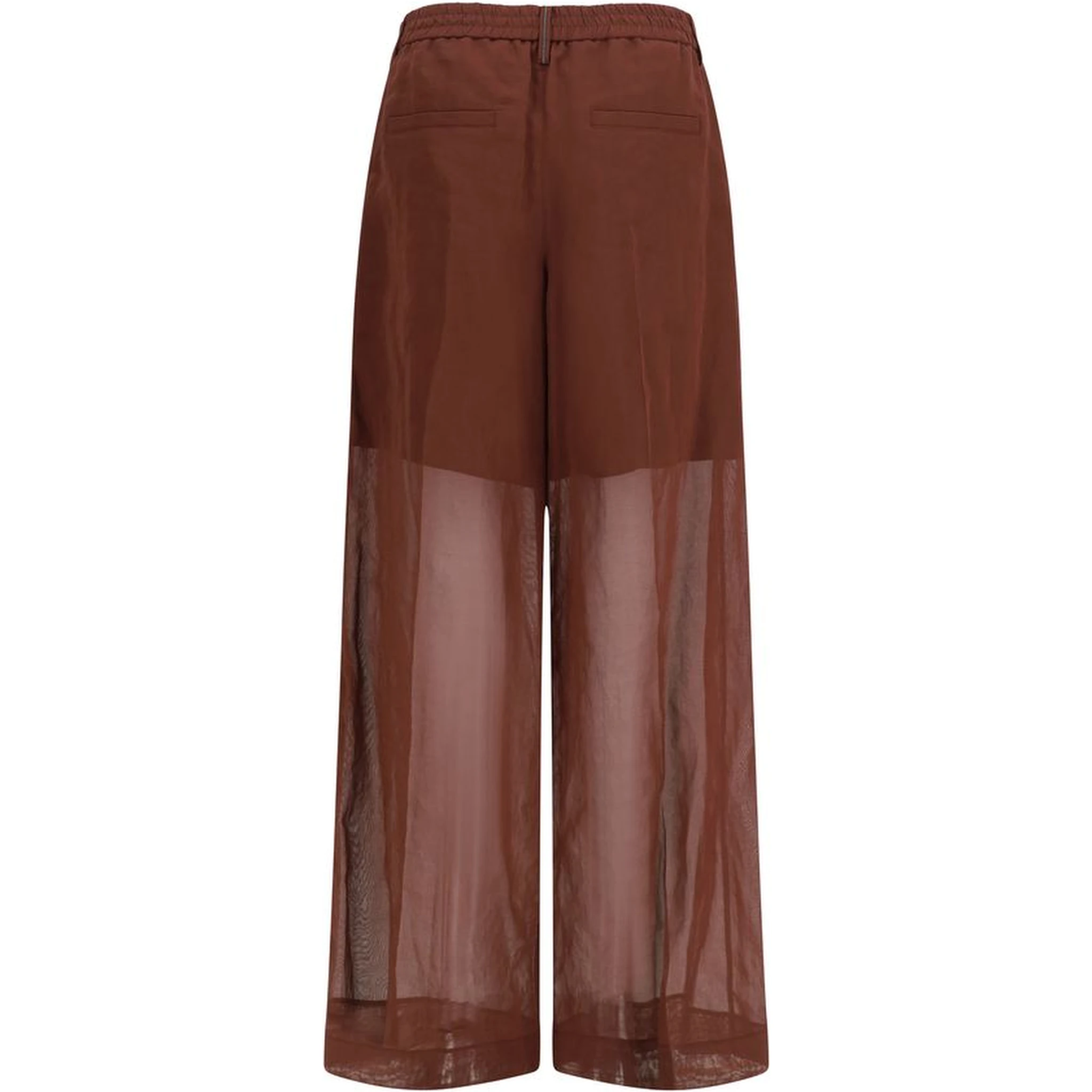 Brown Cotton Dress Pants