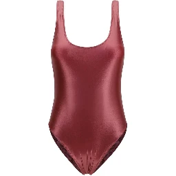 Bordeaux Polyamide One-Piece Swimsuit