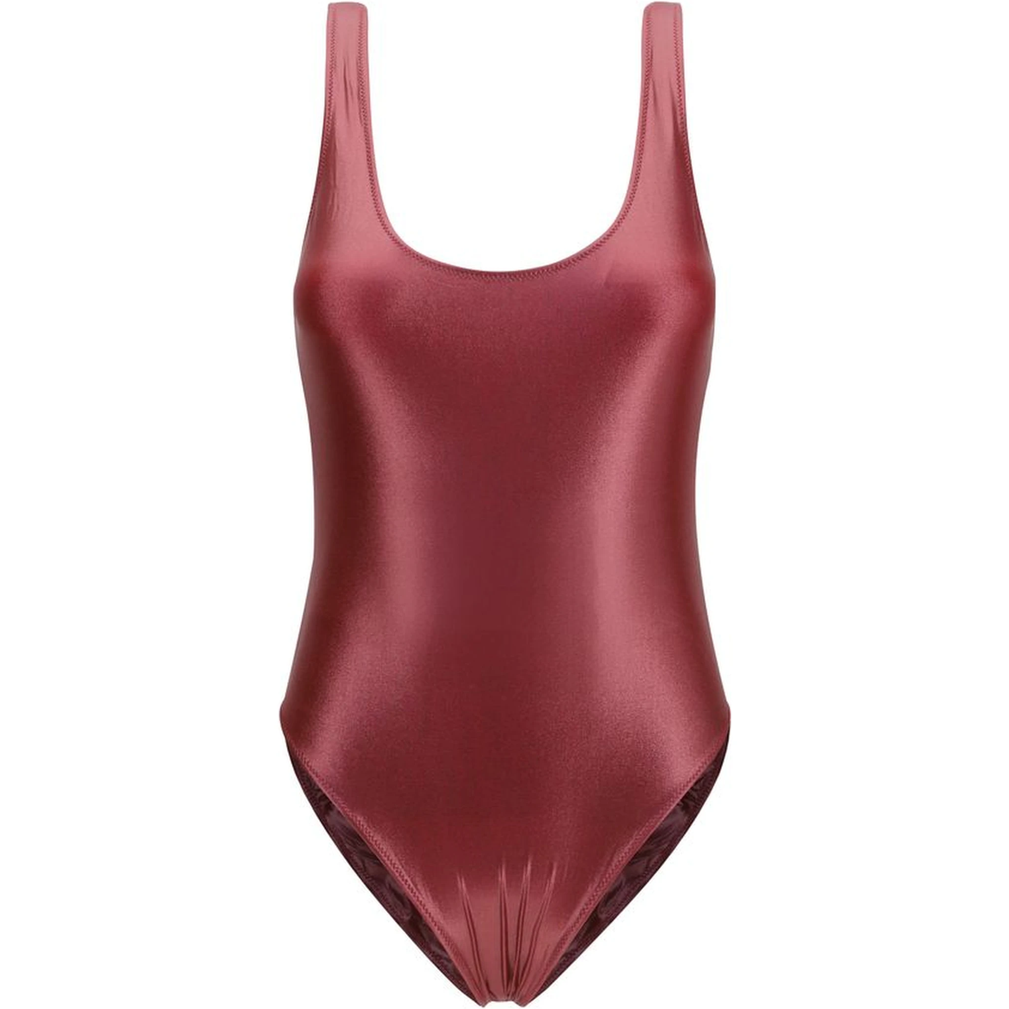 Bordeaux Polyamide One-Piece Swimsuit