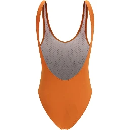 Orange Polyamide One-Piece Swimsuit