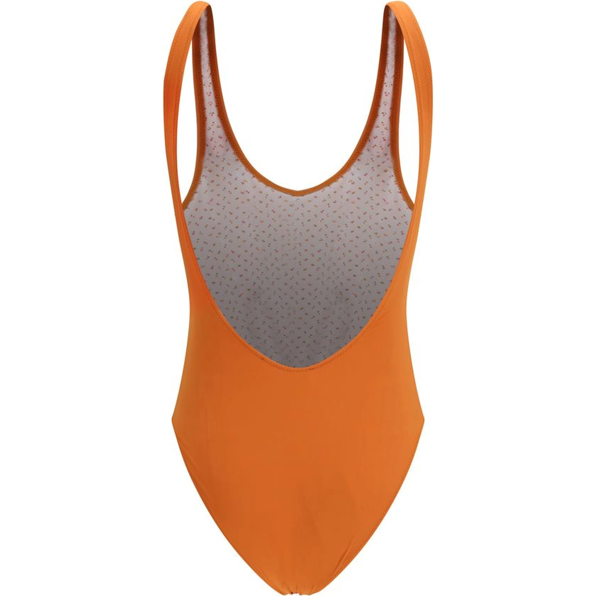 Orange Polyamide One-Piece Swimsuit