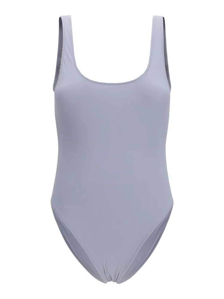 Gray Polyamide One-Piece Swimsuit