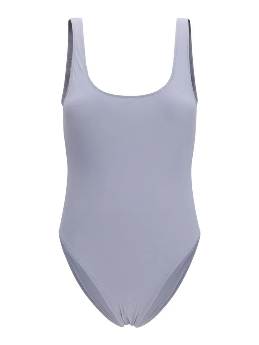 Gray Polyamide One-Piece Swimsuit