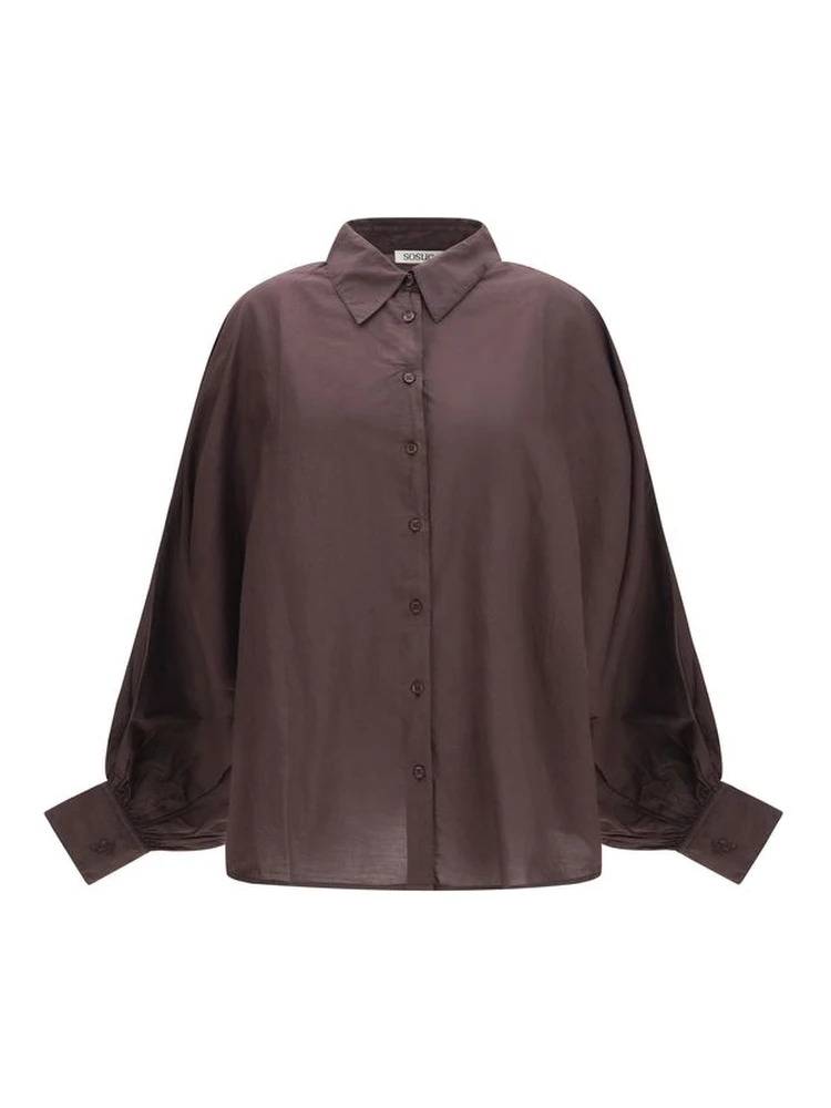 Brown Cotton Shirt