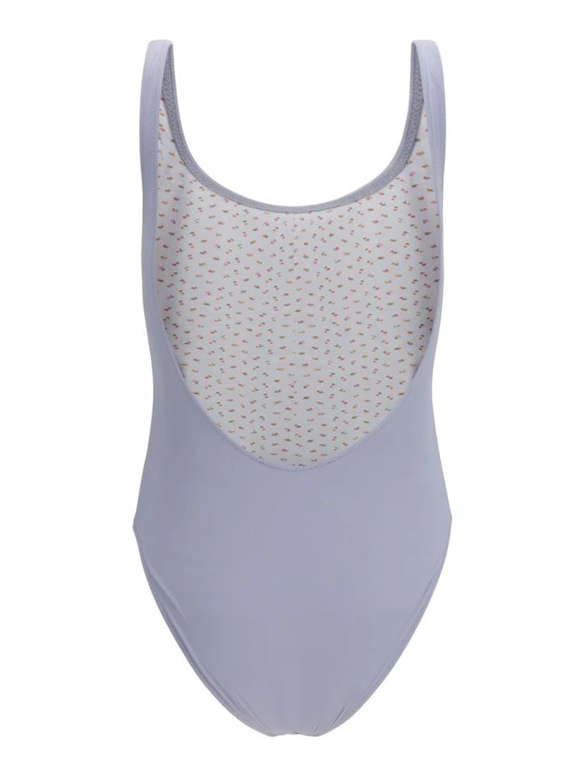 Gray Polyamide One-Piece Swimsuit