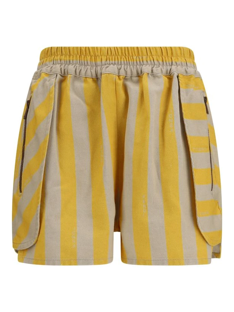 Bicolor Cotton Bermuda Shorts