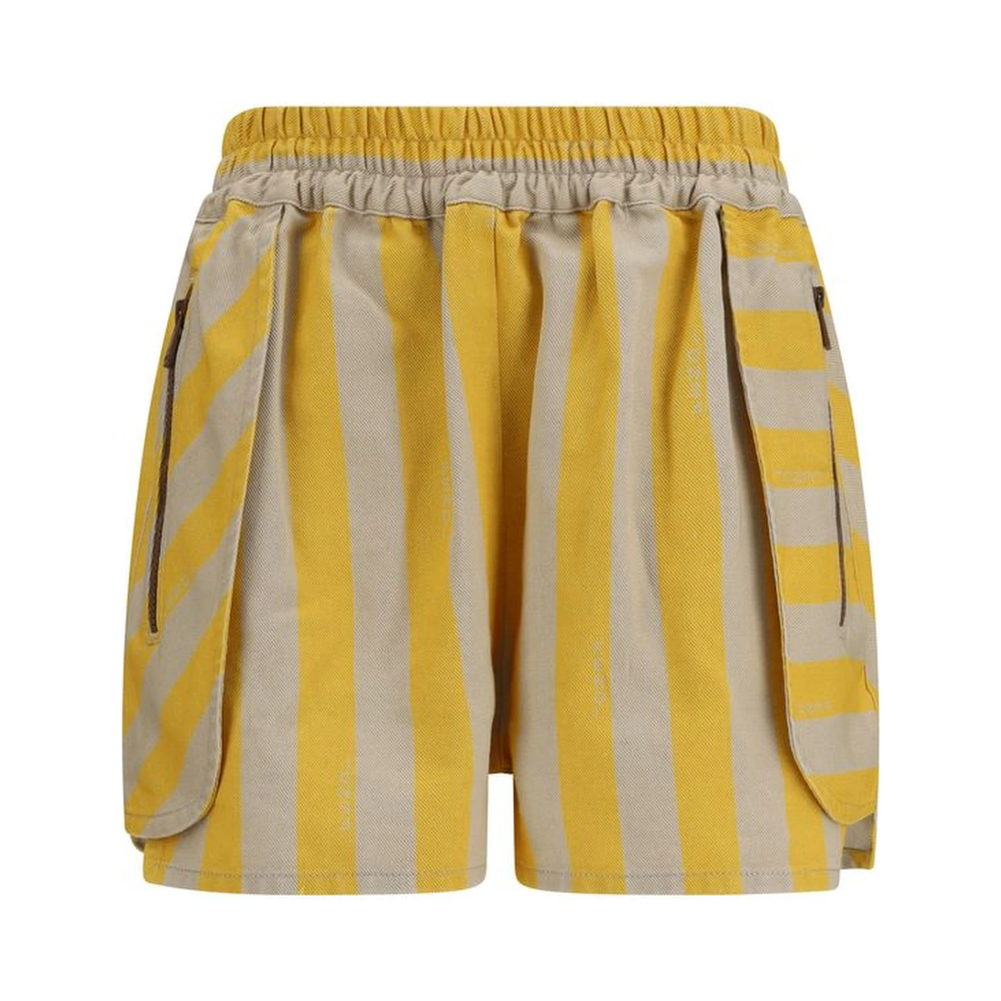 Bicolor Cotton Bermuda Shorts