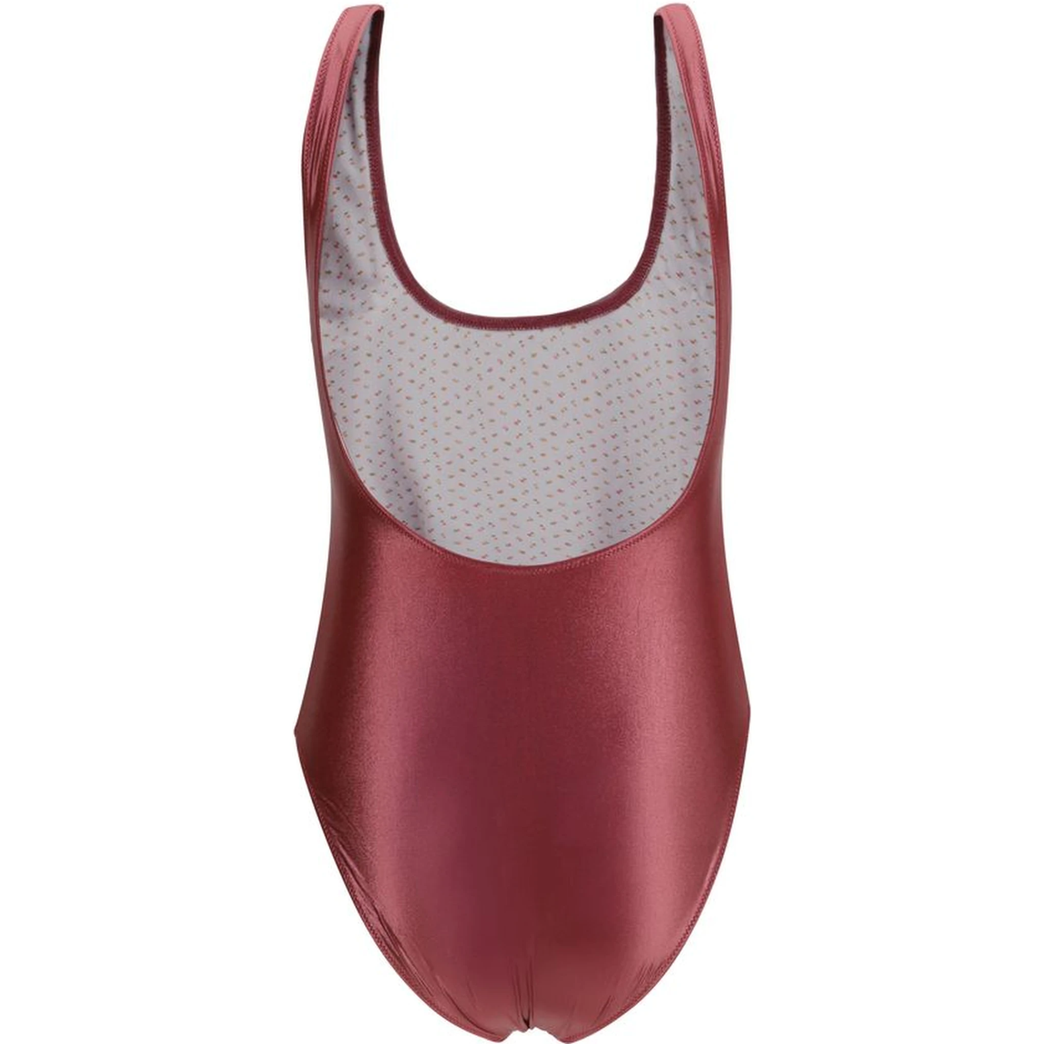Bordeaux Polyamide One-Piece Swimsuit
