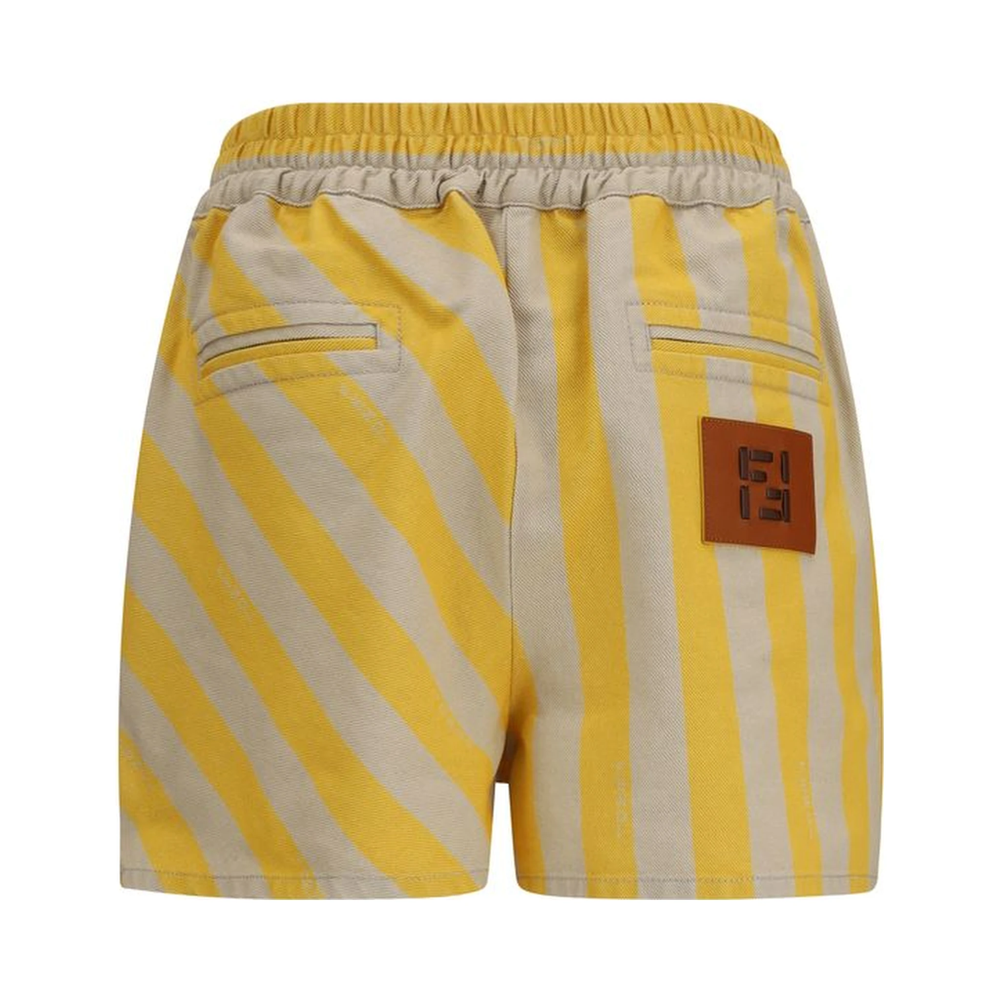Bicolor Cotton Bermuda Shorts