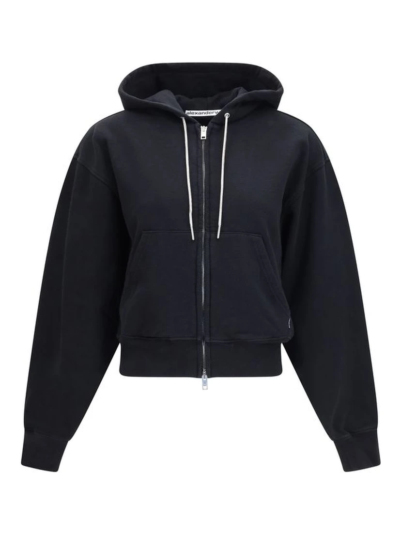 Black Cotton Sweatshirt