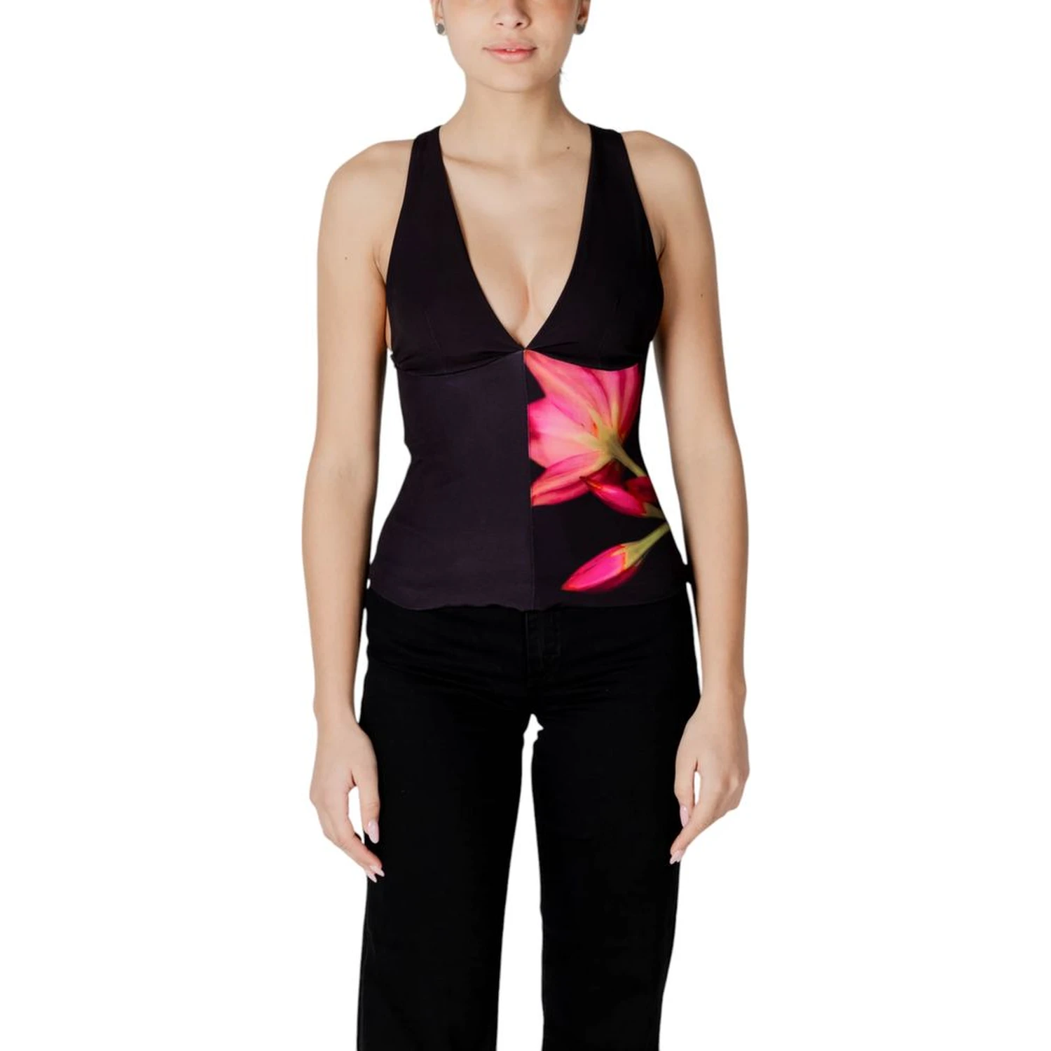 Black Polyester Top