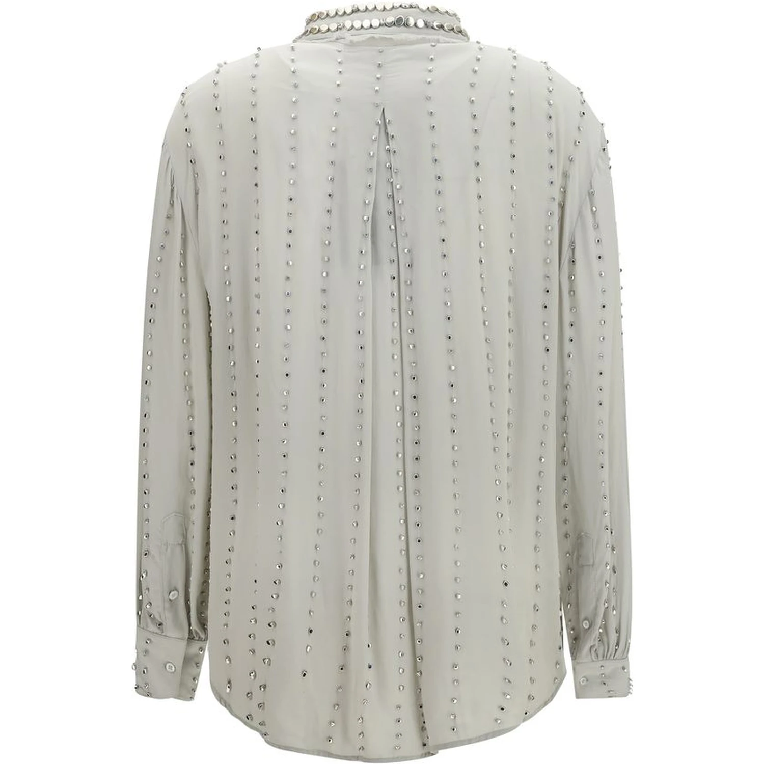 Gray Viscose Pattern Shirt