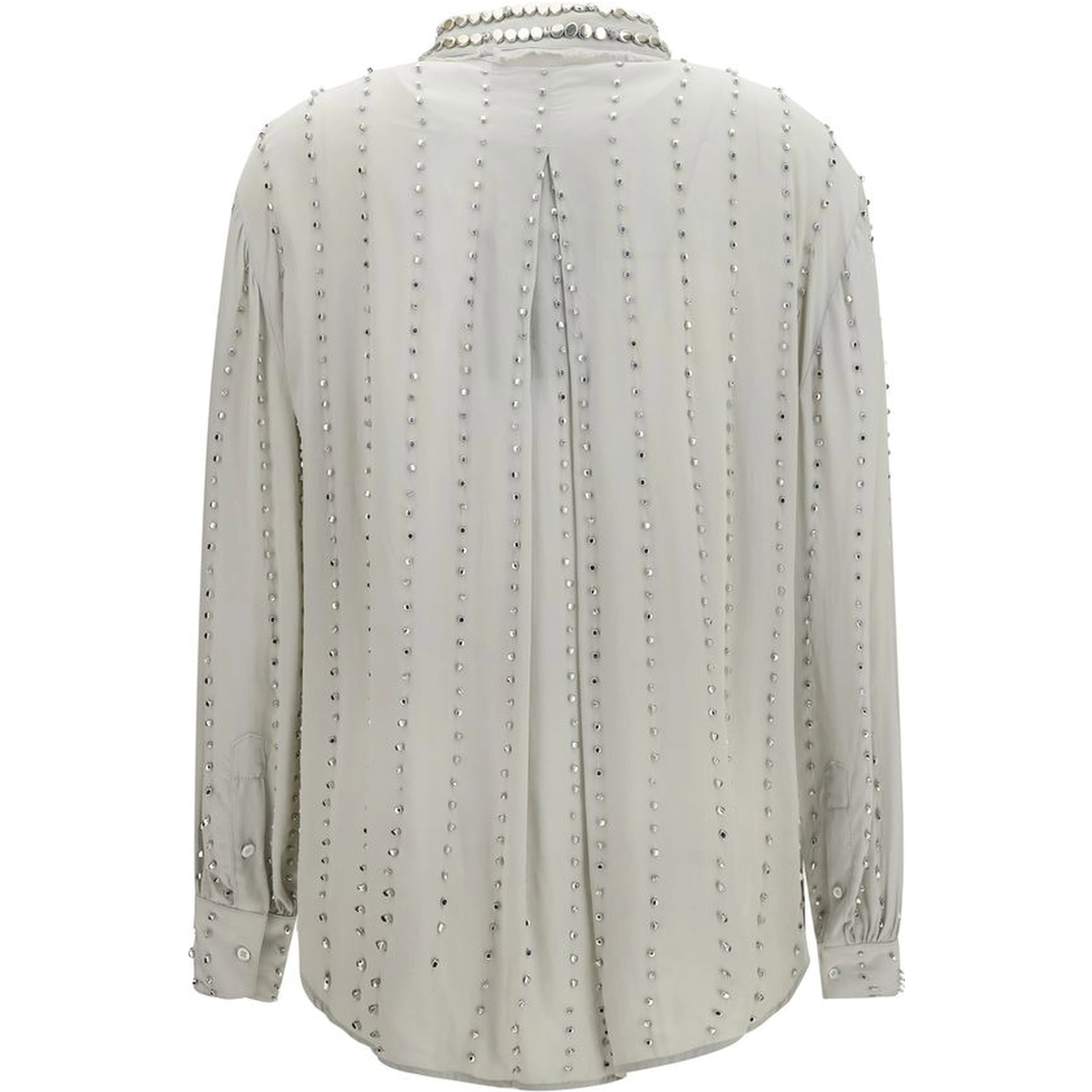 Gray Viscose Pattern Shirt