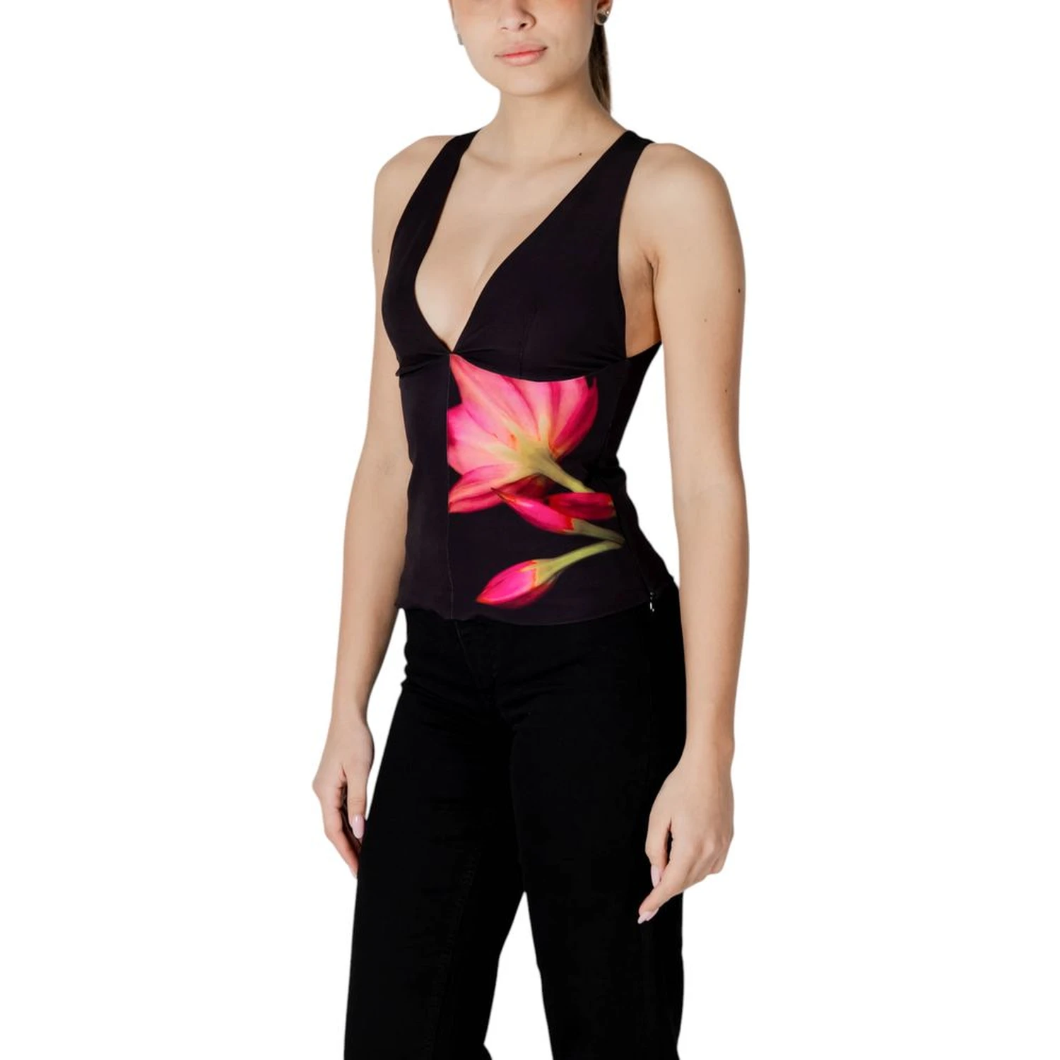 Black Polyester Top