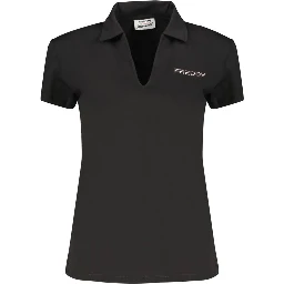 Black Cotton Polo Shirt