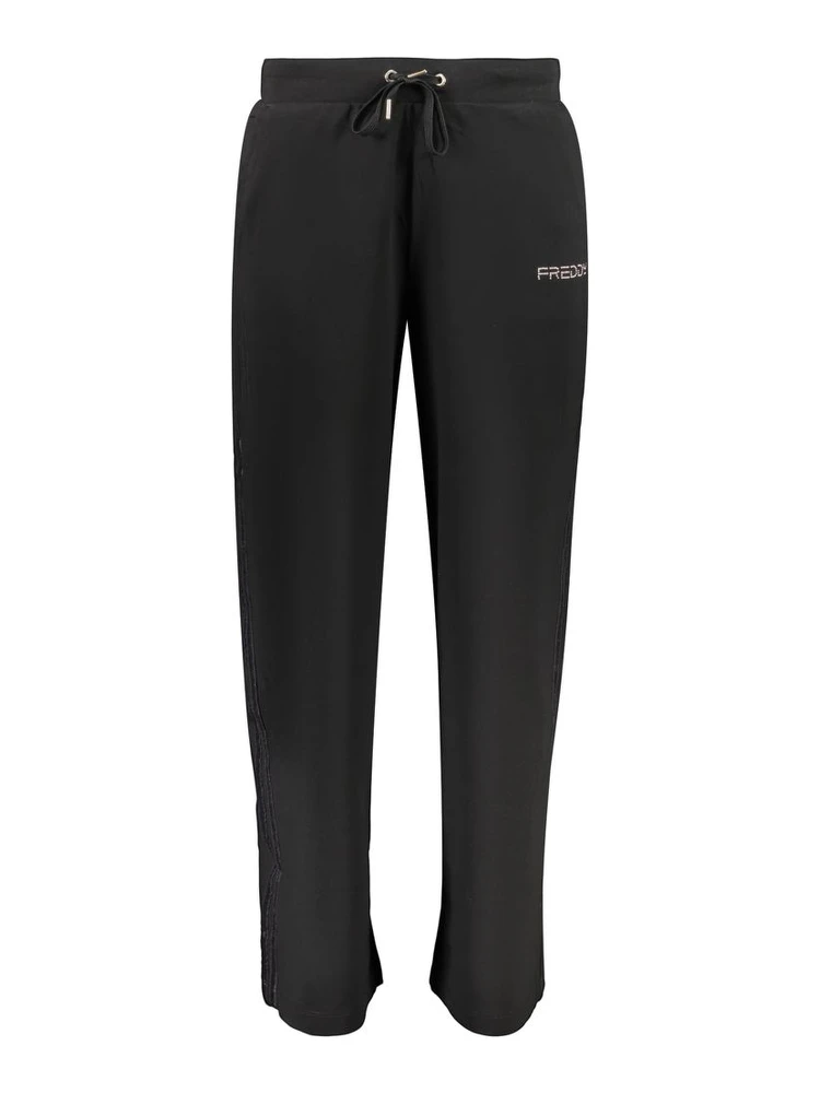 Black Cotton Athletic Pants