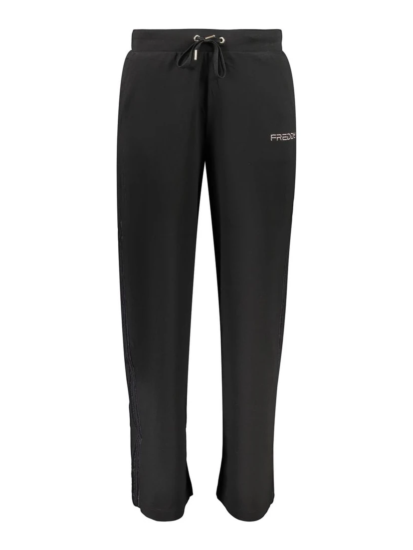 Black Cotton Athletic Pants