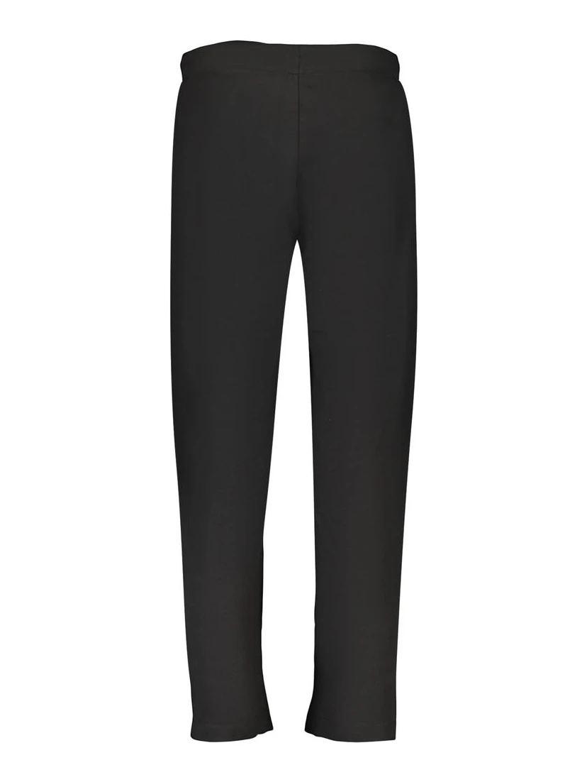 Black Cotton Athletic Pants