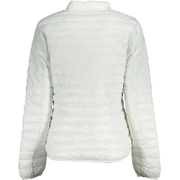 White Polyamide Full-Length Jacket
