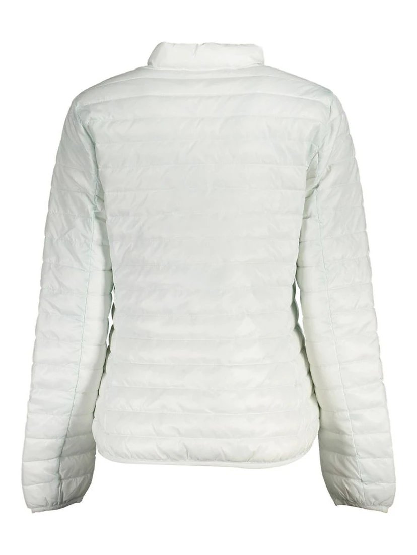 White Polyamide Full-Length Jacket