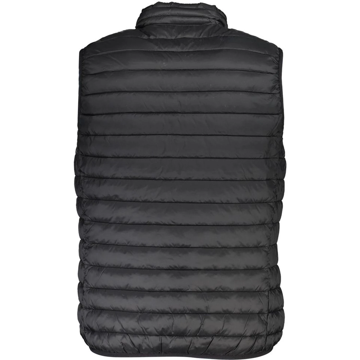 Black Polyester Sleveless Jacket