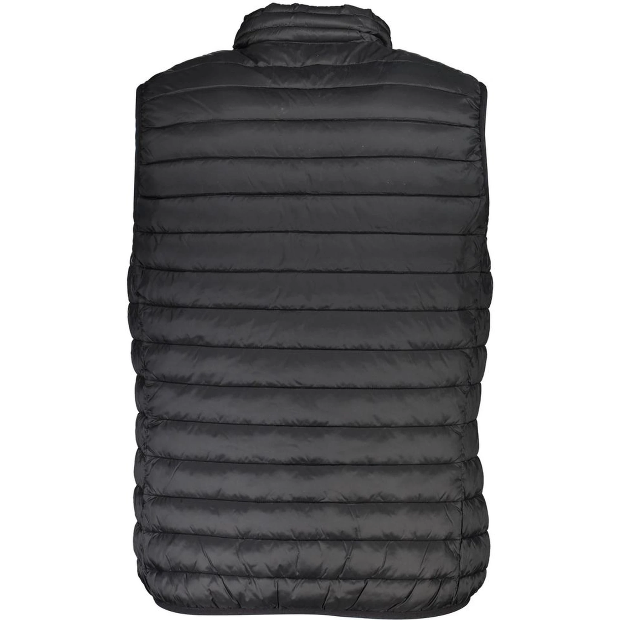 Black Polyester Sleveless Jacket
