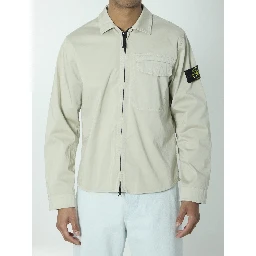 Organic cotton satin overshirt