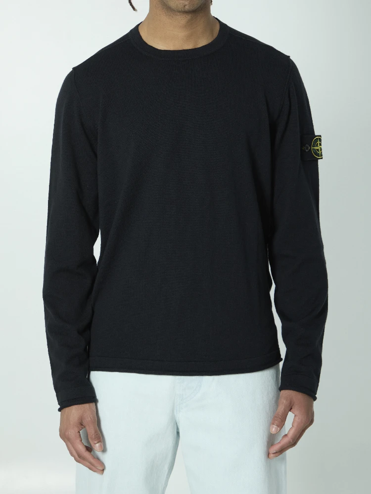 Organic cotton sweater with nylon