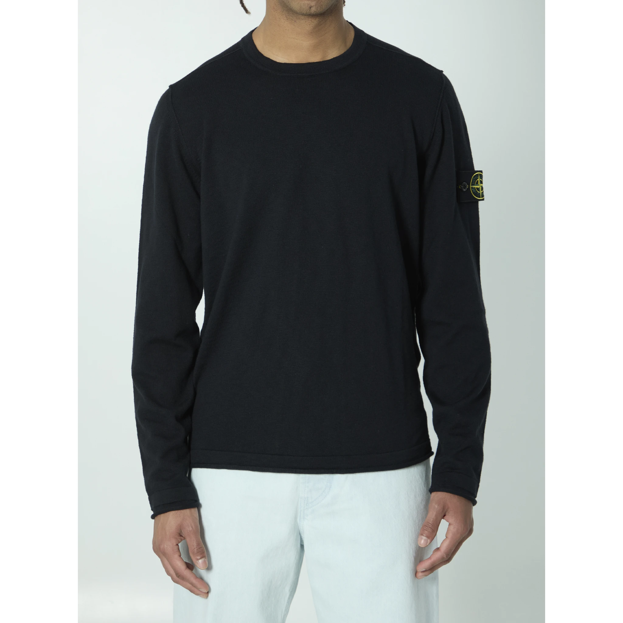 Organic cotton sweater with nylon