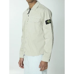 Organic cotton satin overshirt