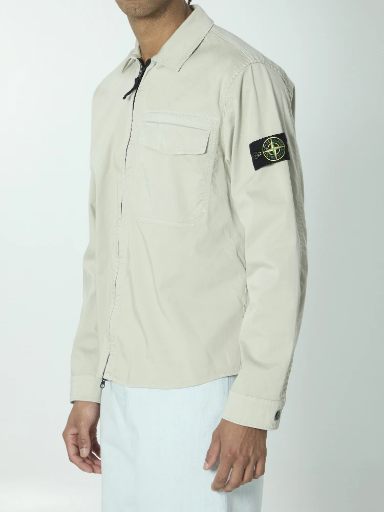Organic cotton satin overshirt alternative