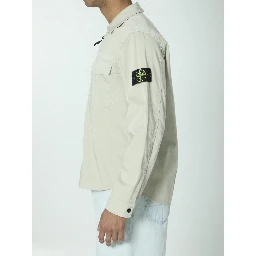 Organic cotton satin overshirt