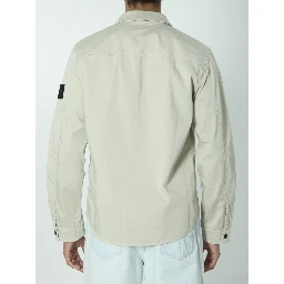 Organic cotton satin overshirt