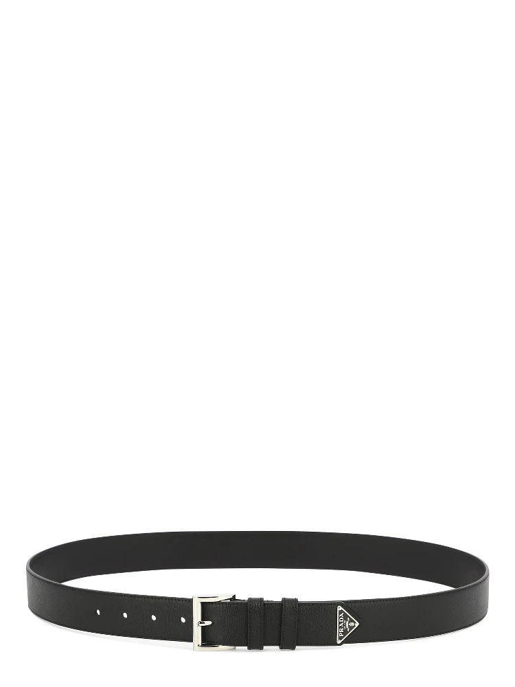 Saffiano leather belt