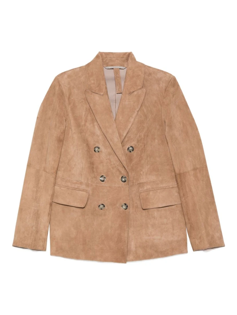 THE JACK AND JACKIE LEATHERS Jackets Beige