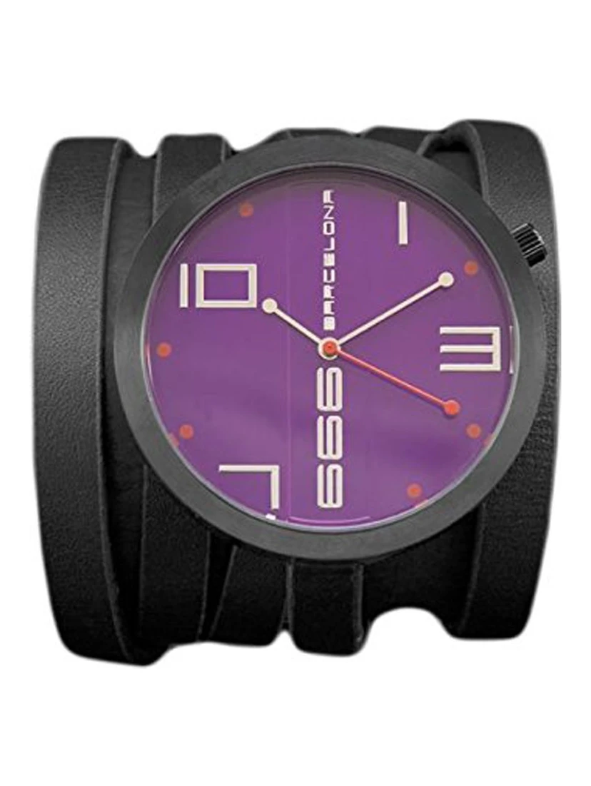 Black Leather Dress Watch